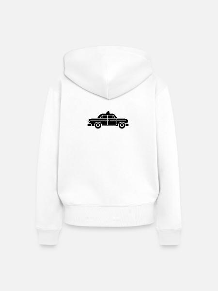 taxi - Frauen Premium Bio Zip Hoodie - Weiß