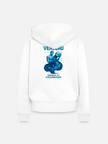 Wassermann Sternzeichen - Astrologie - Frauen Premium Bio Zip Hoodie - Weiß