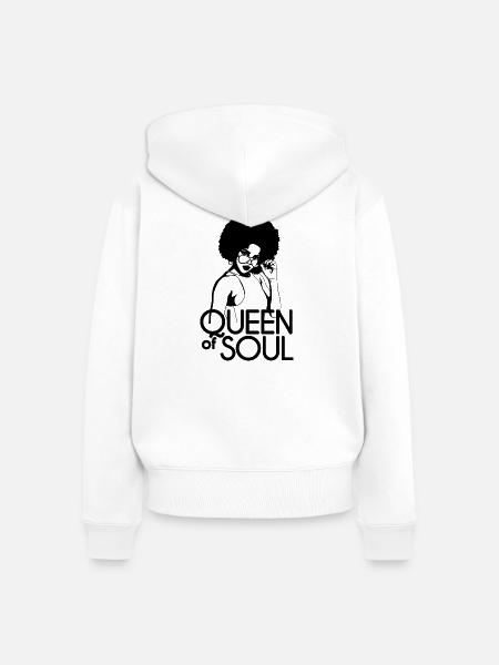 Königin der Seele - Frauen Premium Bio Zip Hoodie - Weiß