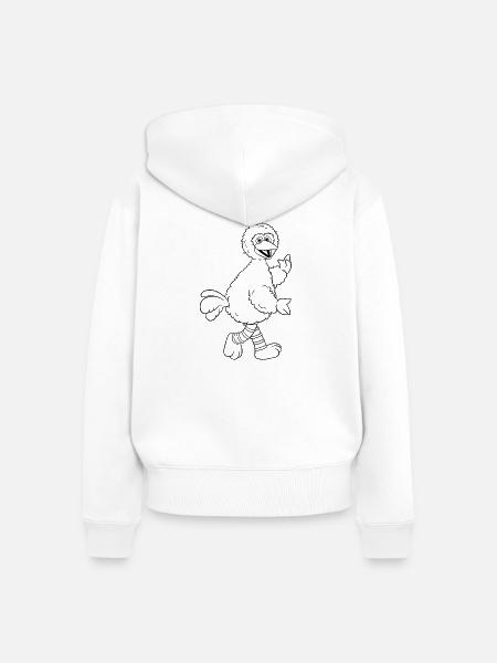 Sesamstraßen-Skizzendesign von Pino - Frauen Premium Bio Zip Hoodie - Weiß