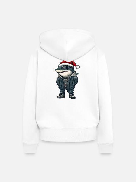 Hai Weihnachten Winter - Frauen Premium Bio Zip Hoodie - Weiß