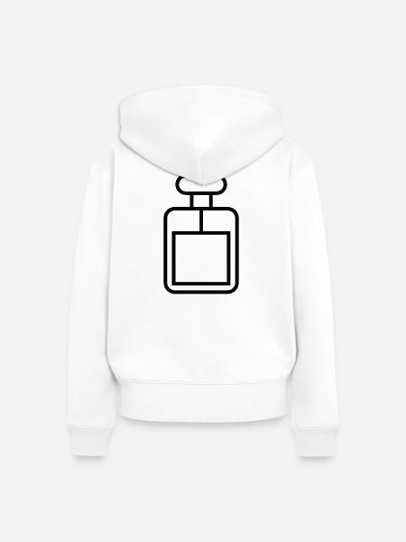 Parfümflasche - Frauen Premium Bio Zip Hoodie - Weiß