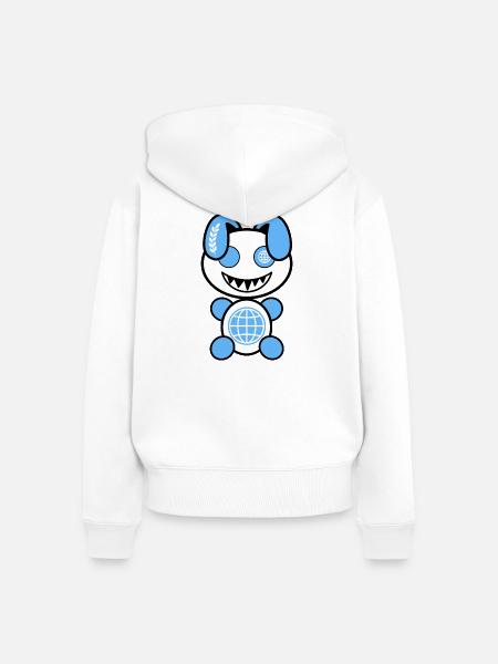 Plush: Unny - Frauen Premium Bio Zip Hoodie - Weiß