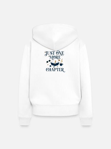 Nur noch ein Kapitelbuch-Liebhaber-Design - Frauen Premium Bio Zip Hoodie - Weiß
