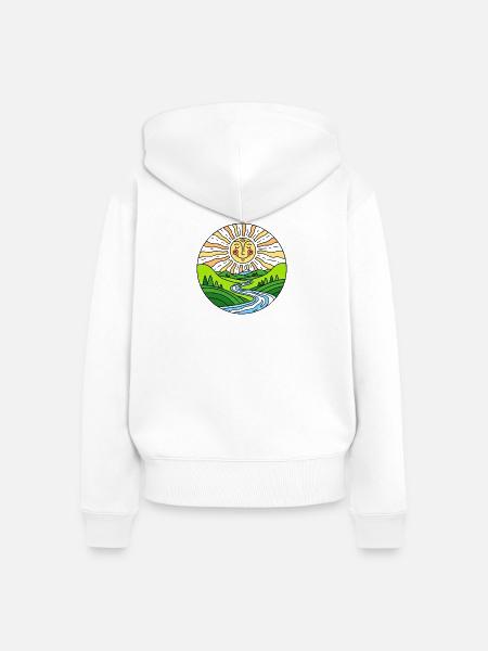 Sonnenschein - Frauen Premium Bio Zip Hoodie - Weiß