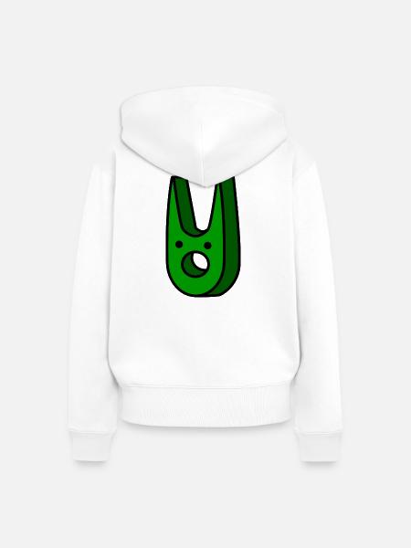 Katze wtf - Frauen Premium Bio Zip Hoodie - Weiß
