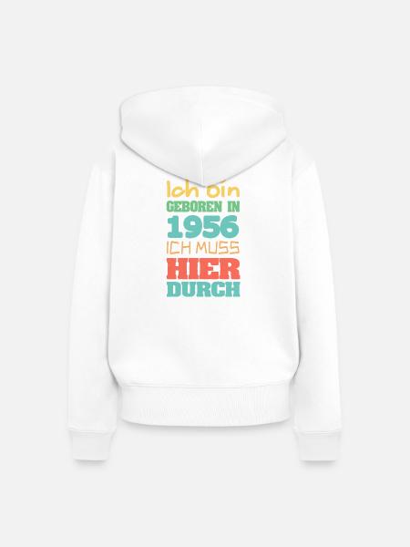 1956 - Frauen Premium Bio Zip Hoodie - Weiß