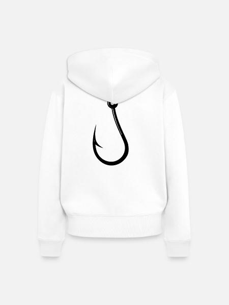Angelhaken - Frauen Premium Bio Zip Hoodie - Weiß