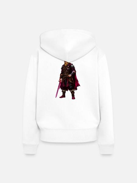 Wikinger Warrior - Frauen Premium Bio Zip Hoodie - Weiß