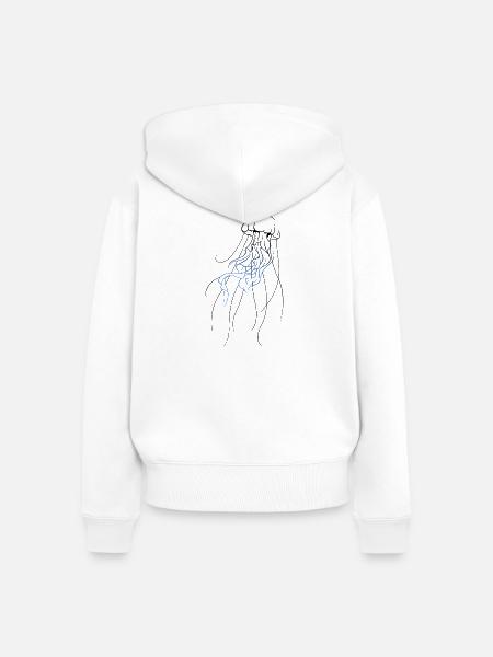 Design Jellyfish - Frauen Premium Bio Zip Hoodie - Weiß