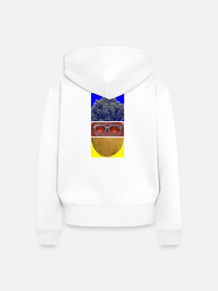 PAVIAN - Frauen Premium Bio Zip Hoodie - Weiß