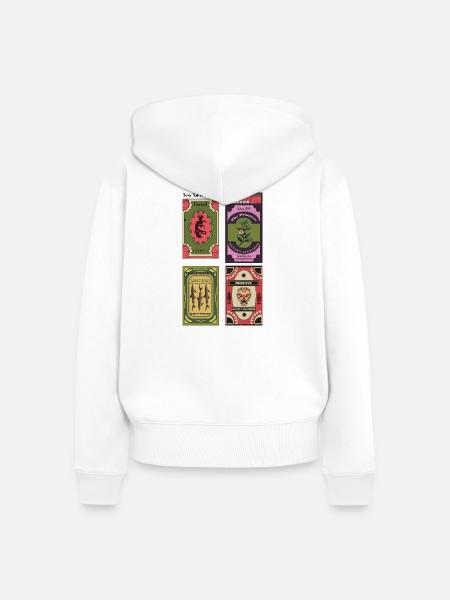 Streicholzschachteln_Collection Print - Frauen Premium Bio Zip Hoodie - Weiß
