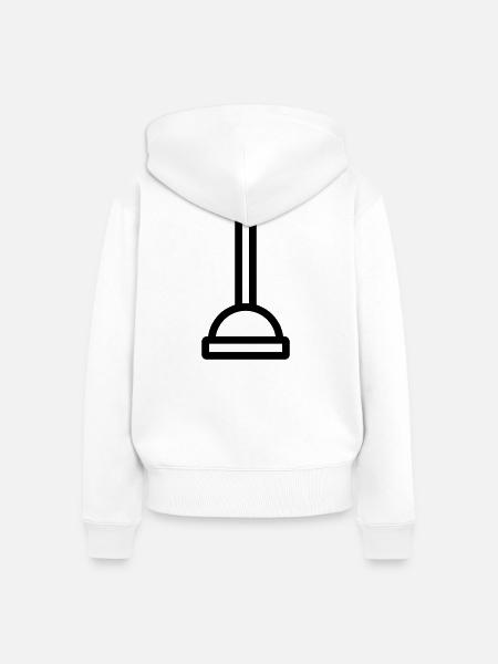 Saugnapf - Frauen Premium Bio Zip Hoodie - Weiß