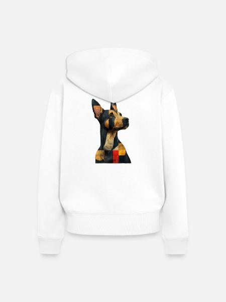 süßer Hund - Frauen Premium Bio Zip Hoodie - Weiß