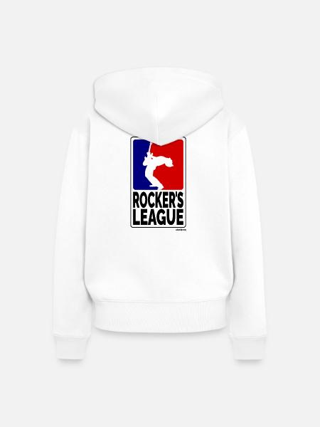 Rockers League, schwarz - Frauen Premium Bio Zip Hoodie - Weiß