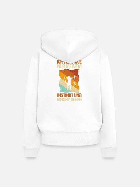 Bogenschütze Bogensport Bogenschießen - Frauen Premium Bio Zip Hoodie - Weiß
