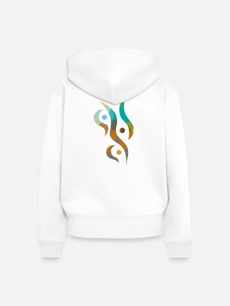 yoga-design_31 - Frauen Premium Bio Zip Hoodie - Weiß