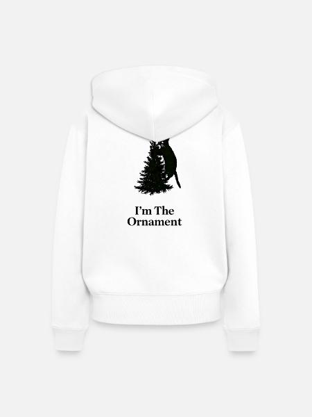 Ich bin das Ornament-Kätzchen - Frauen Premium Bio Zip Hoodie - Weiß