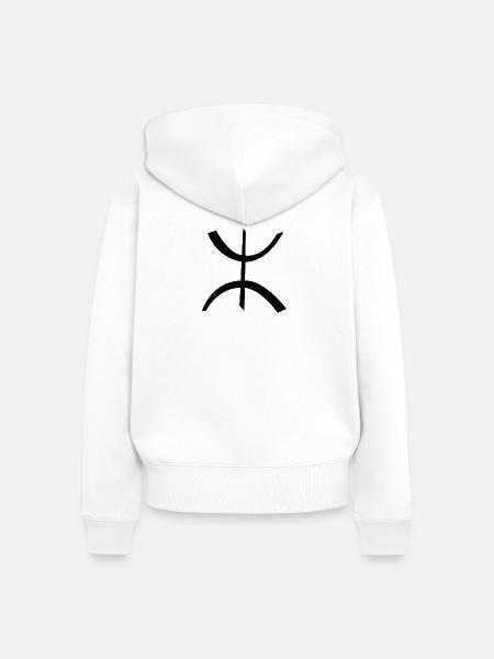 The Amazigh - Frauen Premium Bio Zip Hoodie - Weiß