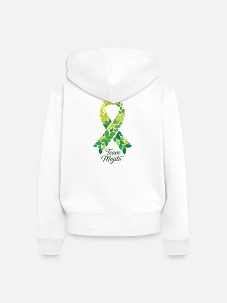 Hen Party Team Mojito Cocktail Bartender - Frauen Premium Bio Zip Hoodie - Weiß