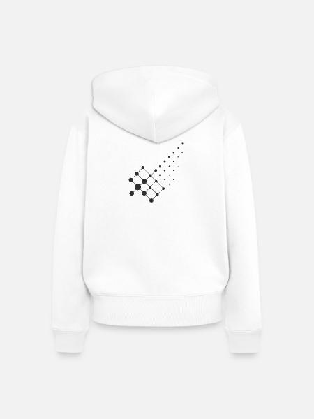 Diffusion Geometry – Chemie Design - Frauen Premium Bio Zip Hoodie - Weiß
