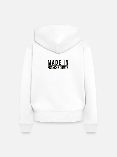 Hergestellt in der Franche Comté - Frauen Premium Bio Zip Hoodie - Weiß