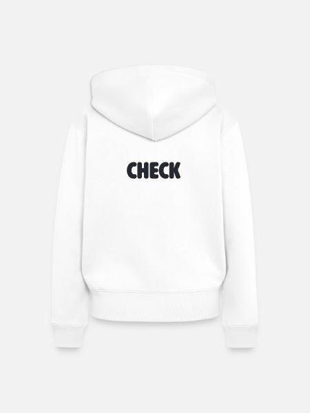 Checkst du? - Frauen Premium Bio Zip Hoodie - Weiß