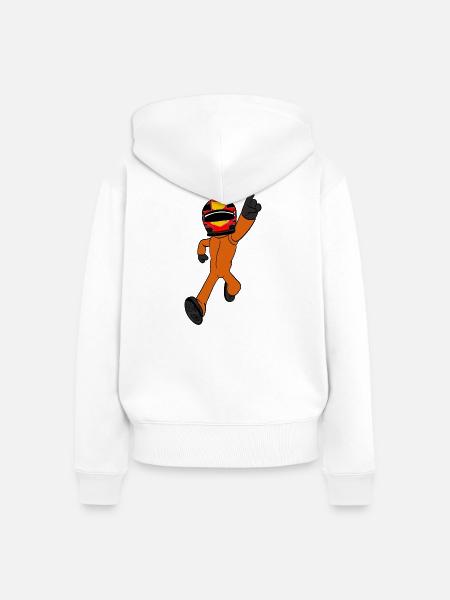 Rennfahrer  - Frauen Premium Bio Zip Hoodie - Weiß