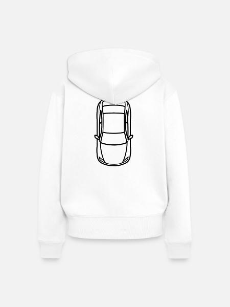 Auto - Frauen Premium Bio Zip Hoodie - Weiß