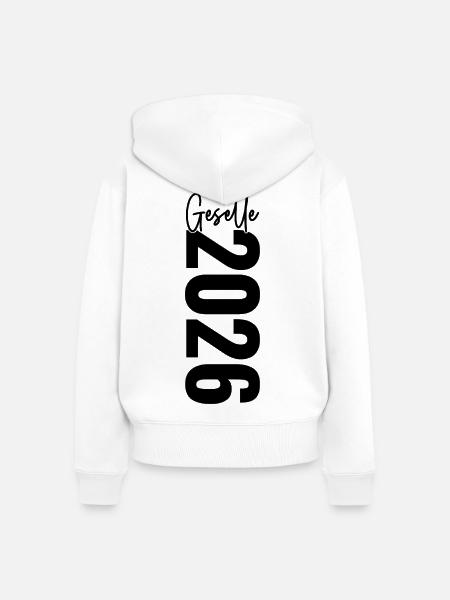 Geselle 2026 - Frauen Premium Bio Zip Hoodie - Weiß
