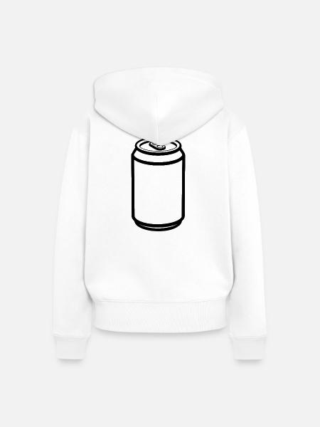 Limonadendose - Frauen Premium Bio Zip Hoodie - Weiß