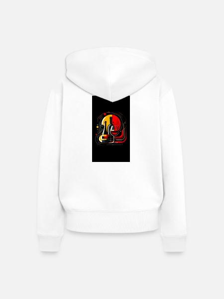 Wein 2 4 - Frauen Premium Bio Zip Hoodie - Weiß