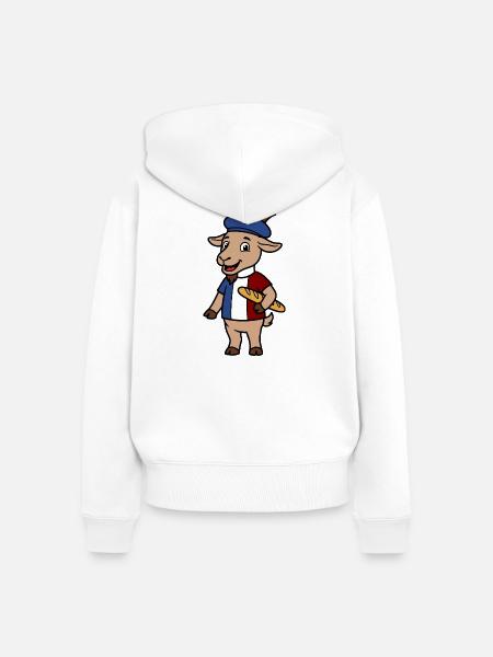 France Goat - Frauen Premium Bio Zip Hoodie - Weiß