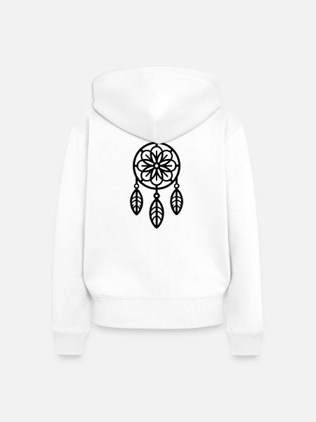 Traumfänger - Frauen Premium Bio Zip Hoodie - Weiß