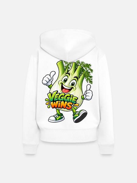 Lustiger Fenchel - Frauen Premium Bio Zip Hoodie - Weiß