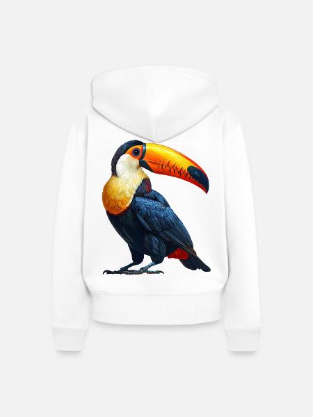 Tukan - Frauen Premium Bio Zip Hoodie - Weiß