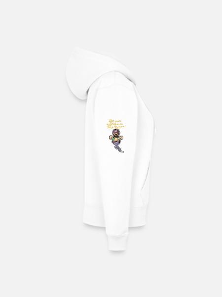 Geist aus der Tasse - Frauen Premium Bio Zip Hoodie - Weiß