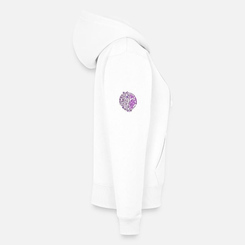 Gehirn Schmetterlinge lila Epilepsie Bewusstsein Frauen Premium Bio Zip Hoodie