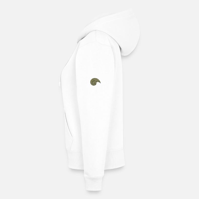 Nautile celtique or et vert Sweat à capuche zippé Premium bio Femme