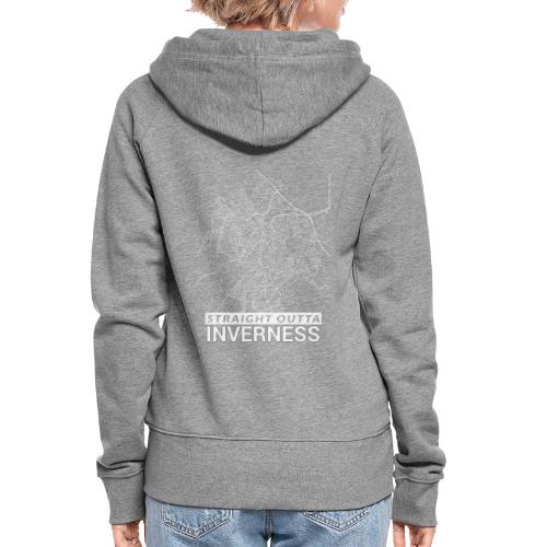 Straight Outta Inverness city map and streets - Women's Premium Hooded Jacket