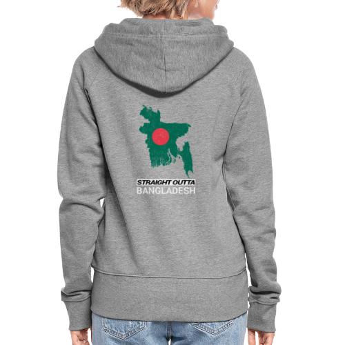 Straight Outta Bangladesh country map & flag - Women's Premium Hooded Jacket