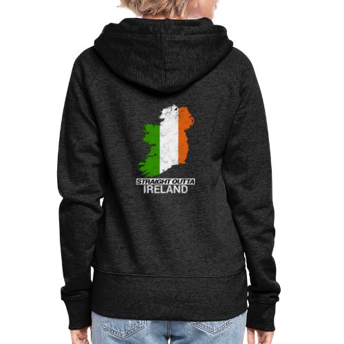 Straight Outta Ireland (Eire) country map flag - Women's Premium Hooded Jacket
