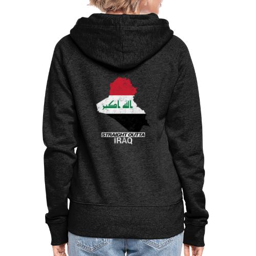 Straight Outta Iraq country map & flag - Women's Premium Hooded Jacket