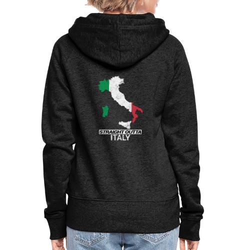 Straight Outta Italy (Italia) country map flag - Women's Premium Hooded Jacket