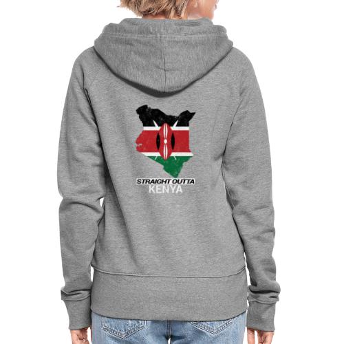 Straight Outta Kenya country map & flag - Women's Premium Hooded Jacket