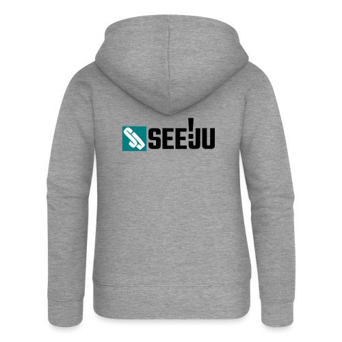 SeeJu 2 logo quer 3farb - Frauen Premium Kapuzenjacke