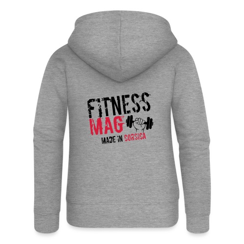Fitness Mag made in corsica 100% Polyester - Veste à capuche Premium Femme