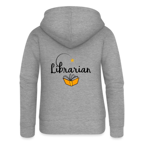 0326 Bibliotekarz i bibliotekarz - Rozpinana bluza damska z kapturem Premium