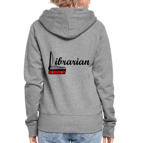 0324 Librarian Librarian Library Book - Women's Premium Hooded Jacket