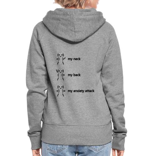 neck back anxiety attack - Women's Premium Hooded Jacket